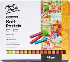 Vibrant 48-Piece Soft Pastel Set with Storage Tin