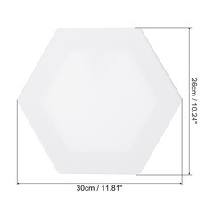 Paint Canvases, 2 Pack 12×10 Inch Hexagon Stretched Art Board Panels White