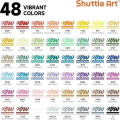Automatic Ink Control Acrylic Paint Markers, 48 Colors Brush Tip Acrylic Pain…