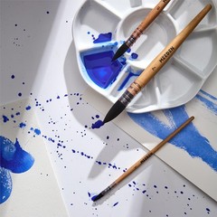 4-Pack Professional Watercolor Brushes, Synthetic Squirrel Hair for Artists