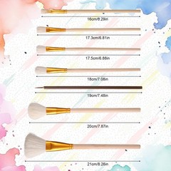 7pcs Pottery Glaze Brushes, Wood Long Medium, As Shown in the Detail Picture