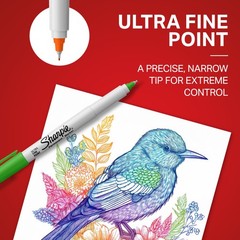 Sharpie Permanent Markers Ultra Fine Point 12 Count (Pack of 1), Assorted