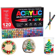 Acrylic Paint Markers 120 Vivid Colors Soft Head Odorless Art Craft YOUQIWJ Pens