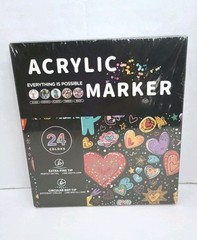 Everything is Possible Acrylic Marker Set 24 Colors Extra Fine Circular Dot Tip