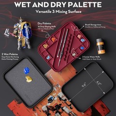 Nicpro Professional Miniature Painting Kit, Stay Wet Palette & 16PCS Detail Pain