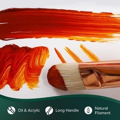 Exceptional Long Handle Filbert Brush by Silver Brush – Grand Prix Series Size 0