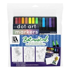 Leisure Arts Crafting Dot Art Card and Envelope 5×7 – 12piece Botancal with Mark