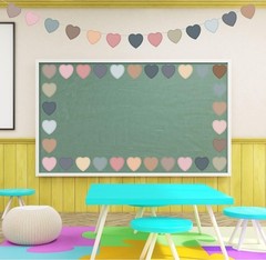 80 Pcs 4 Inch Large Heart Paper Cutouts Single Sided Heart Shape Paper Decor
