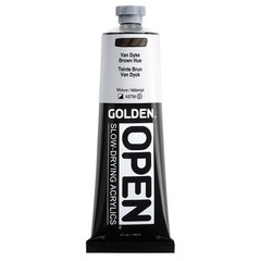 OPEN SlowDrying Acrylics Van Dyke Brown Hue 5 fl oz. Tube Artist Paint