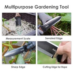 Hori Hori Garden Knife, Garden Tools with Sheath for Weeding, 7″ Single Head