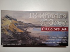 12 Shades of Grey Oil Colors Set – 12 Tubes Highly Pigmented Paint