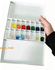 Art Paint Box Empty Watercolor Artist Supply Painting Accessories Palette 16Grid