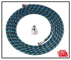 Airbrush Hose 10 Foot Nylon Braided Air Hose with 1/8” Size on Both End and Adap