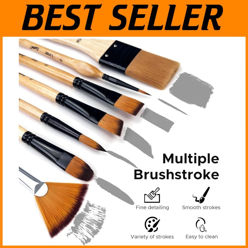 Essential Paint Brush Collection – Acrylic, Oil, Watercolor