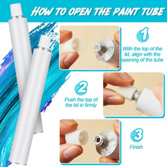 24 Pcs Empty Aluminum Paint Tubes 20 Ml Paint Tubes for Making Paint and Store R