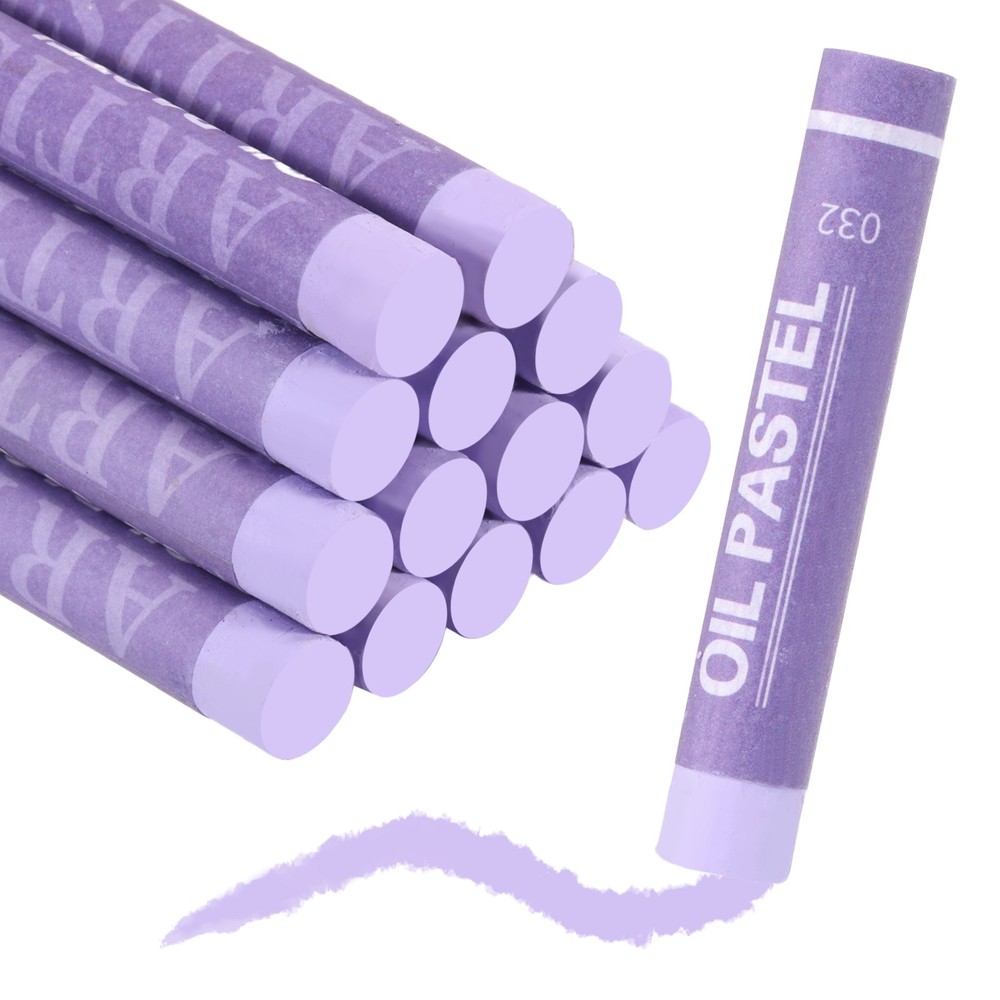 Soft Oil Pastels, Oil Pastel Crayons Blendable(Light Purple, Pack of 16)