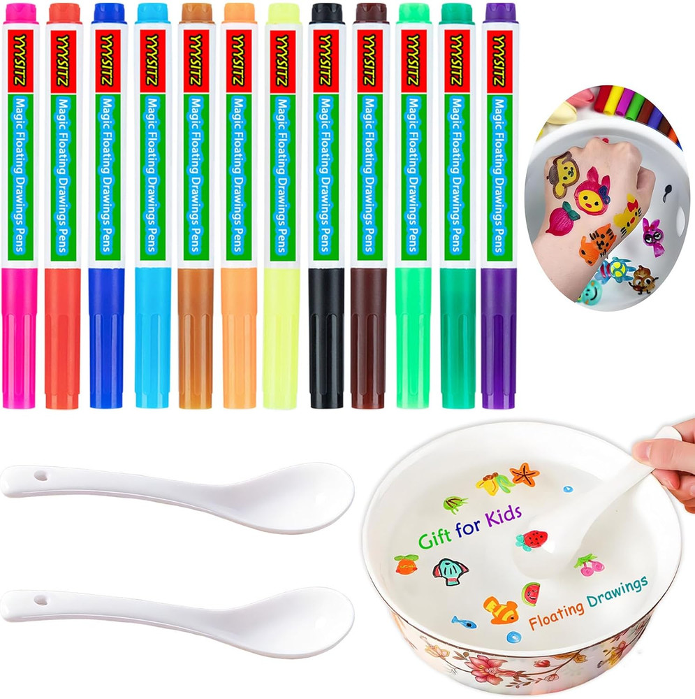 Kiddies Create Magical Floating Drawings Pens, 12 Colors Magic Floating Markers