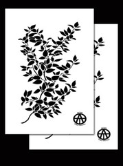 Mylar Camo Leaf Stencils Camouflage Hunting Blind Painting HIGHBUSH BRANCH 2Pack