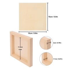 30 Pack Unfinished Wood Canvas Boards for Painting, 6 x 6 Inch Square Wooden …