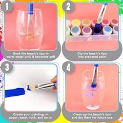 Paint Brushes for Kids Toddler Chubby Paint Brushes Bulk Set for Craft, 8 Pcs