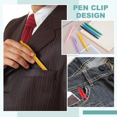 50 Pcs BallPoint Pens, Retractable Black Ink Bulk Pens, Candy Rose Red Casing