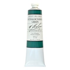 M. Graham Artist Oil Paint Phthalocyanine Green 5oz Tube Kitchen