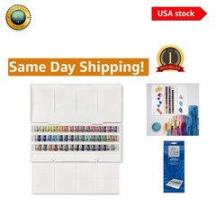 High-Quality Cotman Watercolor Set – 45 Half Pans with Brush for Vibrant Art
