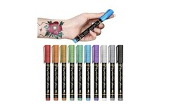 10 colours Temporary Tattoo Markers for Skin,Tattoo Pen Kit, Body Markers. New