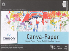 Foundation Series Canva-Paper Pad, 12″ X 16″, Fold-Over Cover, 10 Sheets (100510