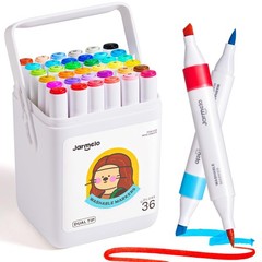 Washable Dual Tip Markers for Kids Ages 4-8, Brush & Chisel Tip, Water-Based …