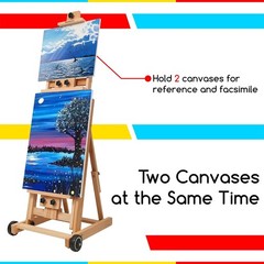 MEEDEN Versatile Studio H Frame Easel Beech Wood 77