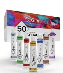Gen Crafts 50 Premium Gouache Colors 50 Tubes x 12ml Brand New Sealed