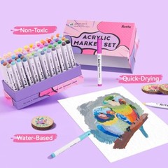 60 Colors Paint Markers Paint Pens, Acrylic Paint Pens for Artists Adults Col…