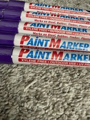 Lot Of 5 Artline 400XF EK-400XF Paint Marker 2.3mm Bullet Point NEW Seald Purple