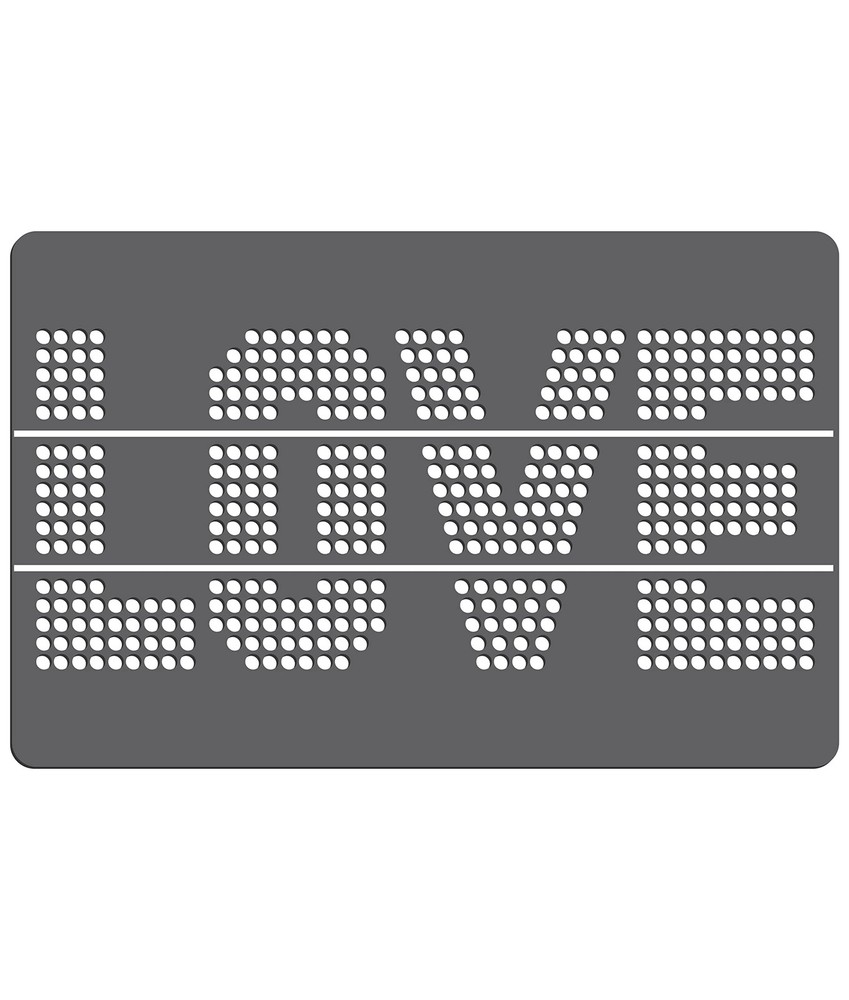 Rhinestone Genie Love 3″ x 8″ American Style Magnetic Rhinestone Template, Black
