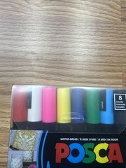 2x Posca Paint Markers, Medium Point Marker Tips, PC-5M Assorted Ink 8 Count NEW