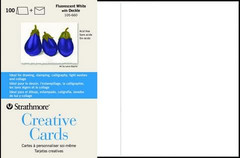 Creative Cards, Flourescent White with Deckle Edge, 5X6.875 Inches, 100 Pack, En