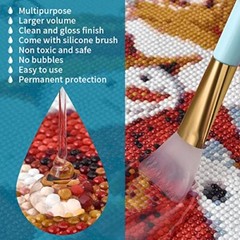 Updated Diamond Painting Sealer 200ML with Silicone Brush 2 Packs, 200ML x 2