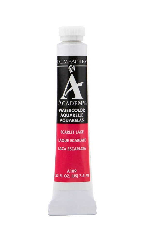 7.5ml Academy Watercolor Paint Scarlet Lake Tube for Artists Students Art
