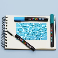 8 PCS PC3M Cool Tones Coloring Marker Pen Set Gift Box Drawing Art Supplies