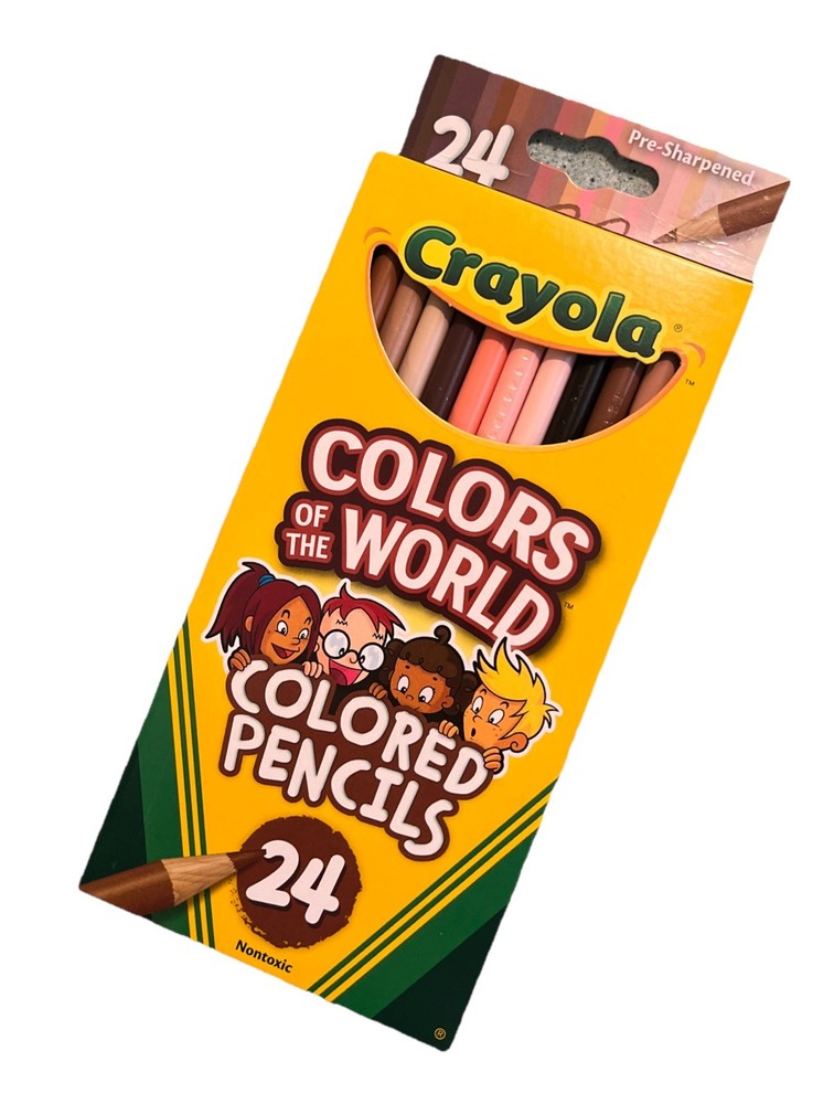 24 Crayola Colors of the World All Skin Tones Colored Pencils Pre Sharp NIB