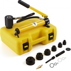 Hydraulic Knockout Punch Kit, 10 Ton 1/2″ to 2″ Conduit Hole Cutter Set, KO …