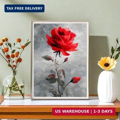 Adult Paint by Number Kits on Canvas, Flowers Paint by Numbers, Painting by Numb