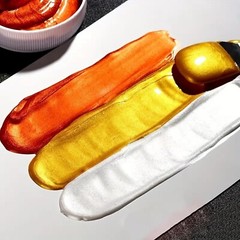 2pcs Sliver/Gold Acrylic Colour Metallic Paint (1.69oz, 50ml)