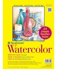 300 Series Watercolor Paper Pad, 9×12 inches, 24 Sheets (140lb/300g) – Artist