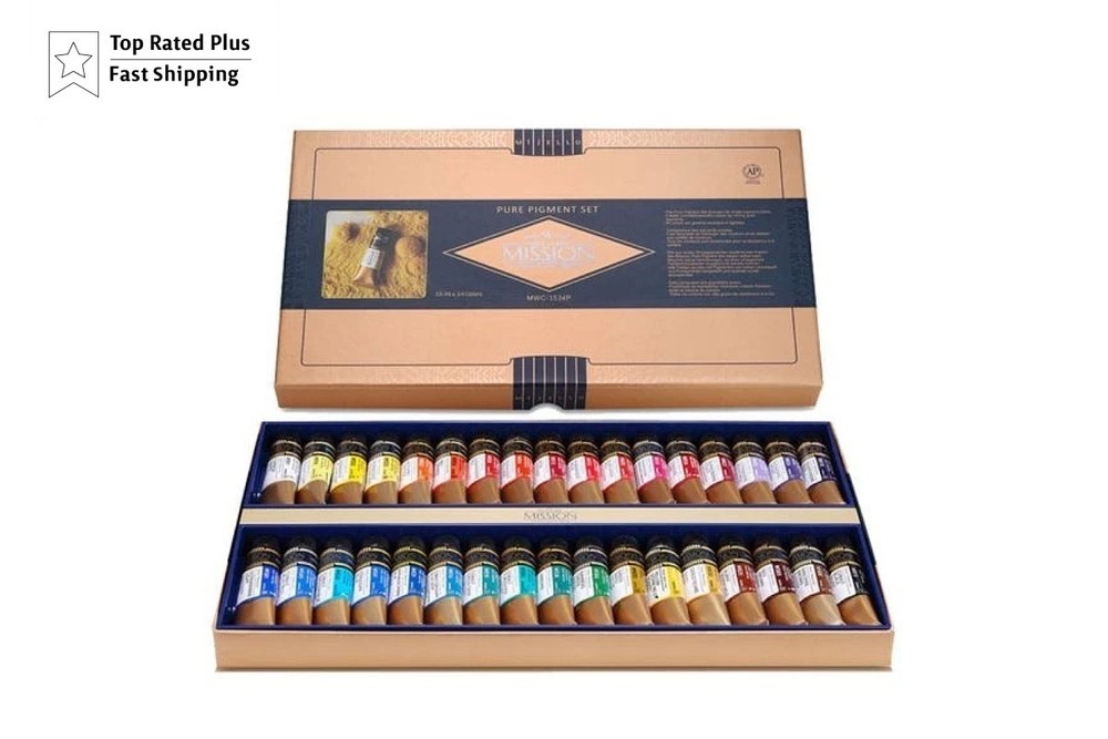 Mijello Mission Gold Class Pure Pigment Watercolor Paint 15mlX34Colors MWC-1534