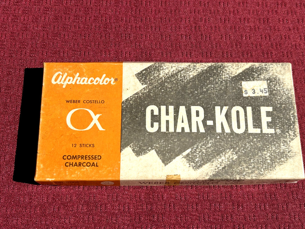 Vintage Alphacolor Char-Kole Compressed Charcoal Sticks, 9 Sticks : # 167-007