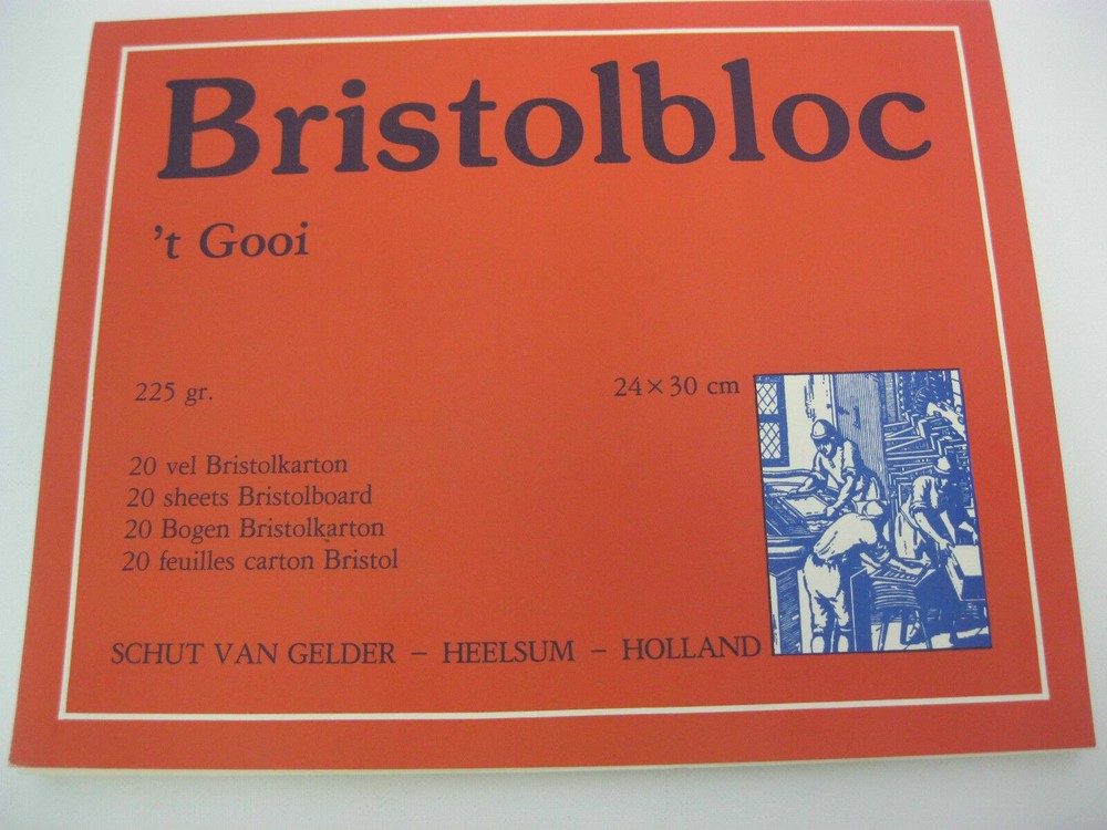 Bristolbloc ‘t Gooi 24x30cm 20 sheets 225gr SCHUT VAN GELDER Made in Holland