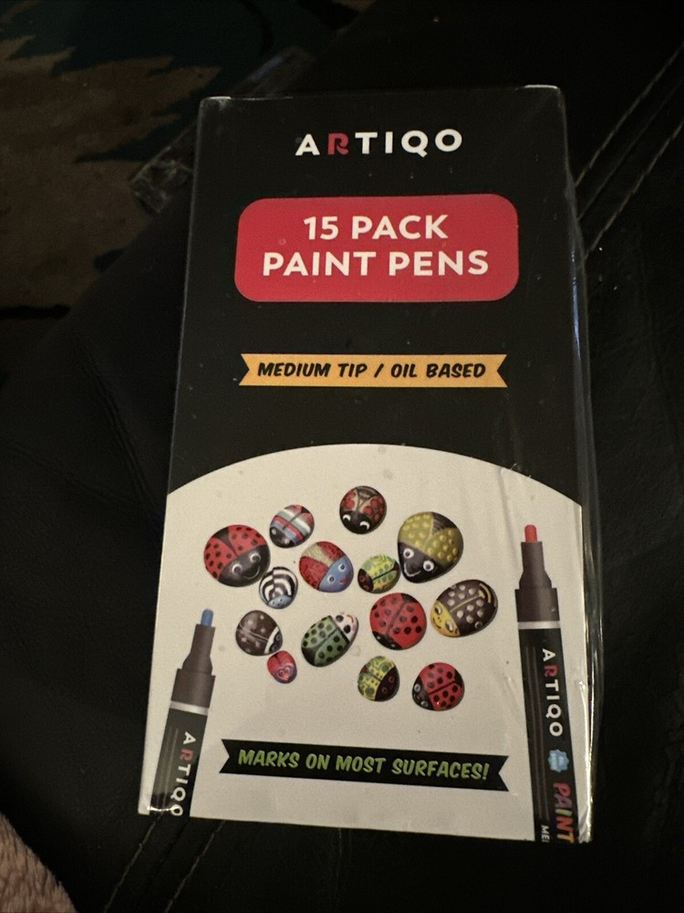 New ARTIQO Paint Pens Medium Tip Point Oil Based Set of 15 Pack Assorted Colors