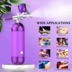 Portable Air Compressor Airbrush Kit for Painting Nail Art Tattoo and Spray Gun